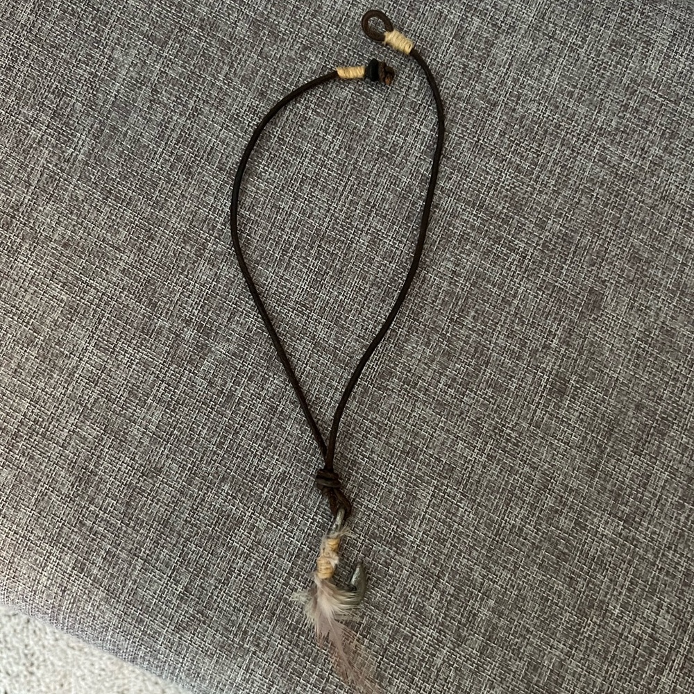 EUC Fishing Lure Feather Necklace